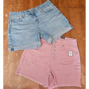 Womens Denim Shorts Bundle Size 8 Denizen by Levi's Time and Tru